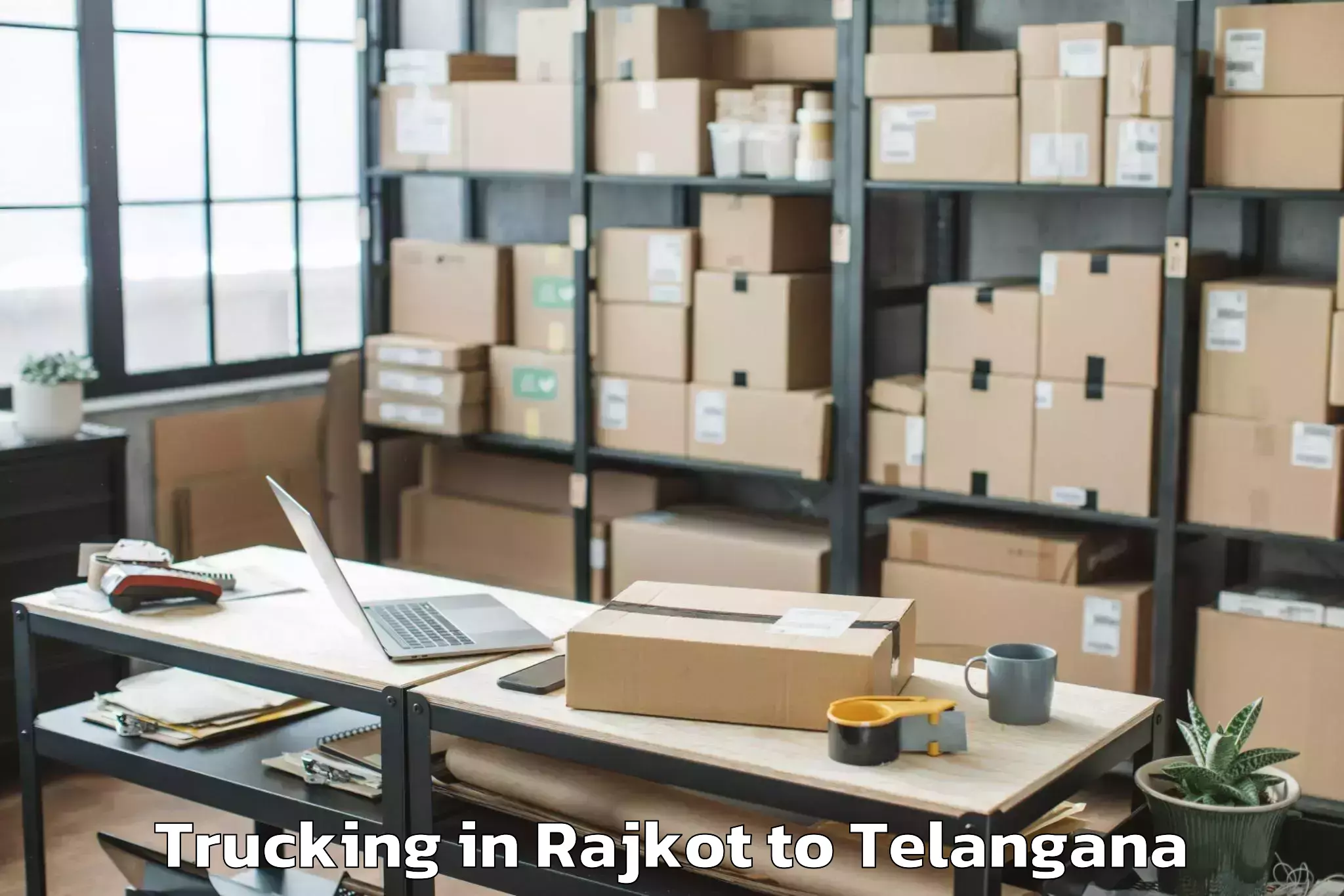 Hassle-Free Rajkot to Kusumanchi Trucking